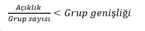 istatistik konu anlatımı grup genişliği formülü